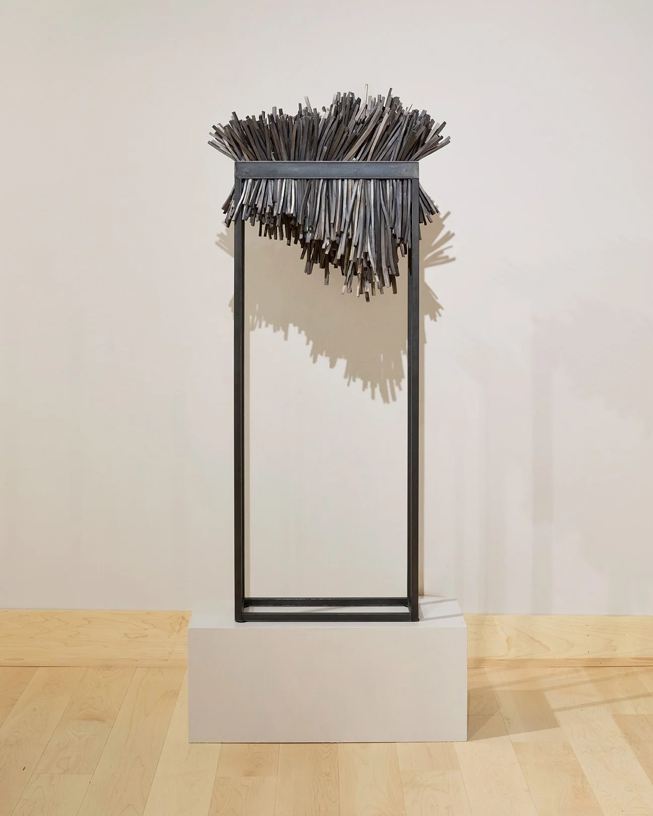   Stormy Horizon , raku-fired porcelain and steel 