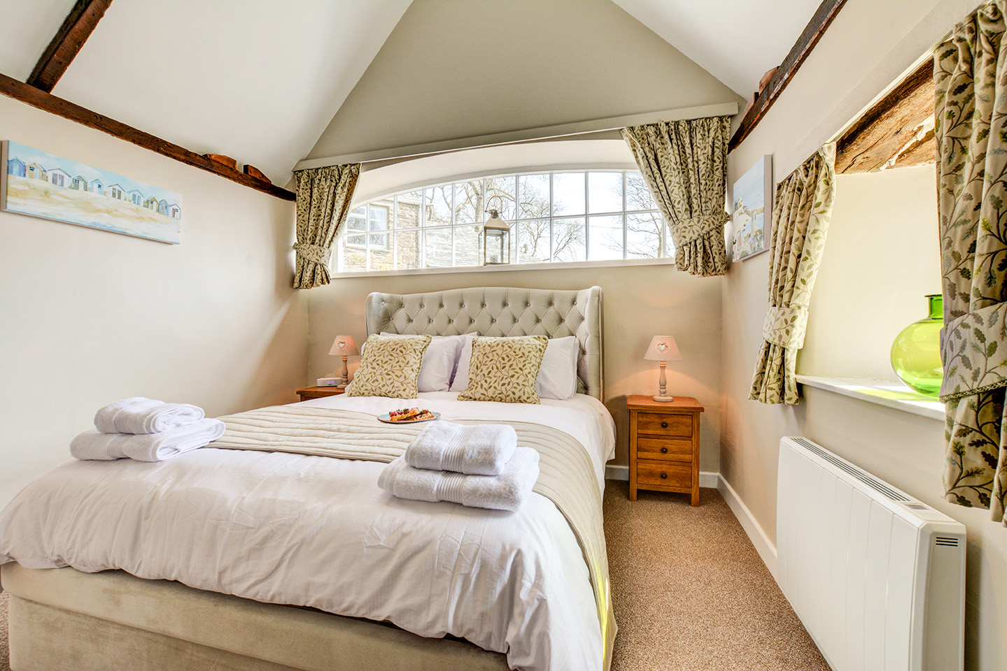 The bedroom at Jingles luxury self catering holiday cottage at Penrose Burden in North Cornwall near Bodmin Moor01.jpg