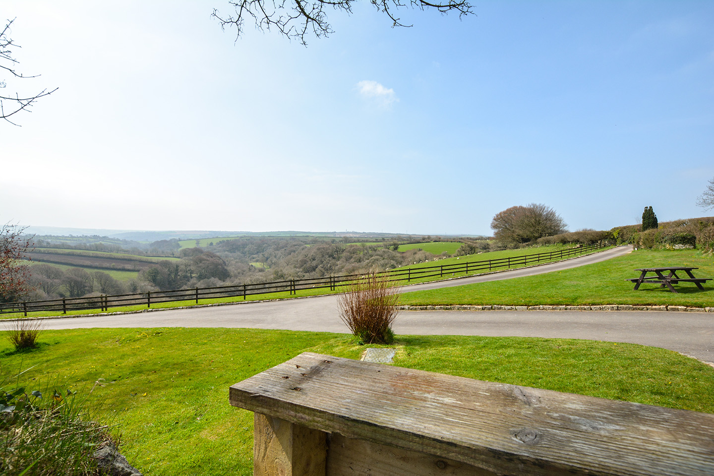 The view from Jingles luxury self catering holiday cottage at Penrose Burden in North Cornwall near Bodmin Moor.jpg