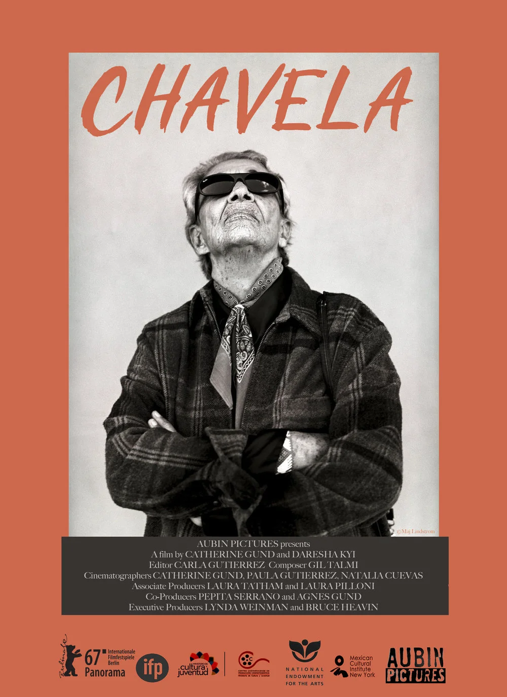 CHAVELA poster, dimensions 24 x 36, $30 Through its lyrical structure, CHAVELA takes viewers on an evocative, thought-provoking journey through the iconoclastic life of game-changing artist Chavela Vargas. Centered around never-before-seen interview footage of Chavela shot 20 years before her death in 2012, and guided by the stories in Chavela's songs, and the myths and tales others have told about her—as well as those she spread about herself—the film weaves an arresting portrait of a woman who dared to dress, speak, sing, and dream her unique life into being. Learn more: chavelavargasfilm.com . Ships via USPS in 2 to 9 business days.