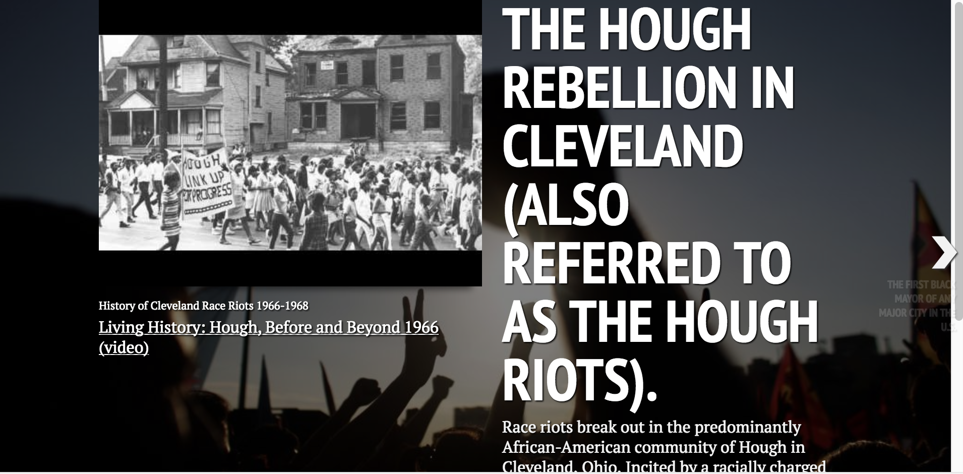 Dispatches From Cleveland : "Timeline of Injustice" A chronology of injustice from the 1960's to today covering landmark national legal cases, incidents of police violence, and national trends of discrimination against marginalized people that deeply effect the greater Cleveland area. Click here to view .