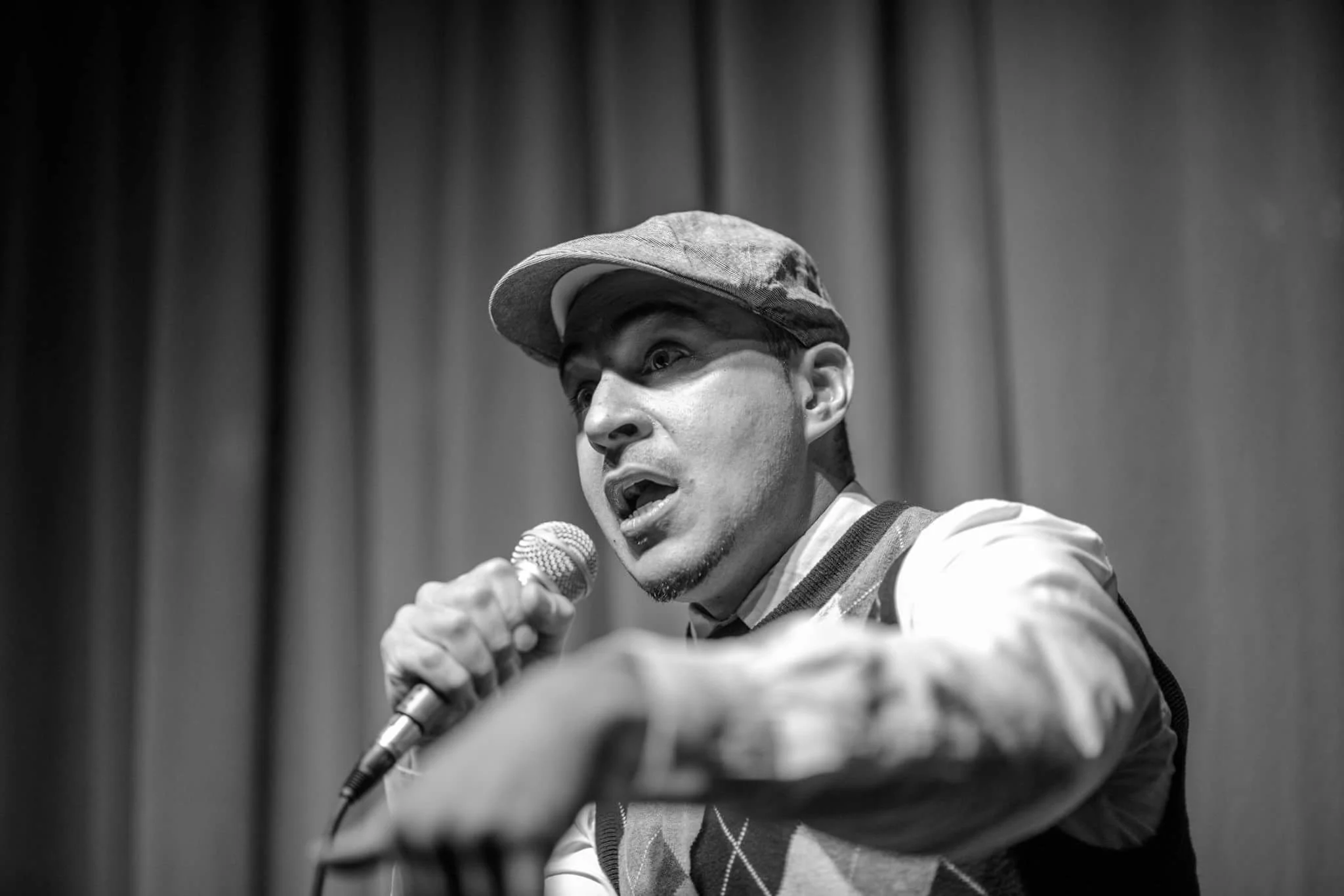 Logan Lu spitting poetry Rally for Congressman Keith Duncan for DNC Chair January 8, 2016