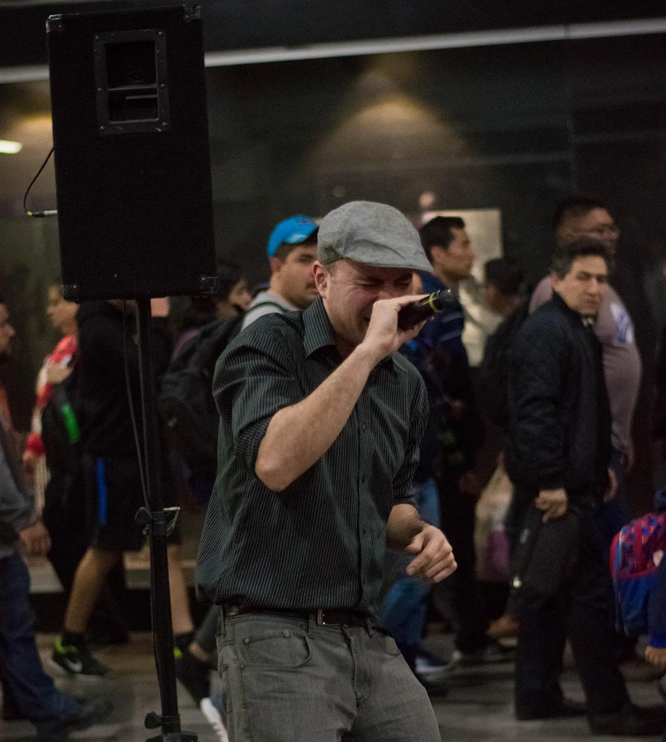 Performing at a train station in Guadalajara Mexico February 2, 2018 Photo: Jesus Camacho 