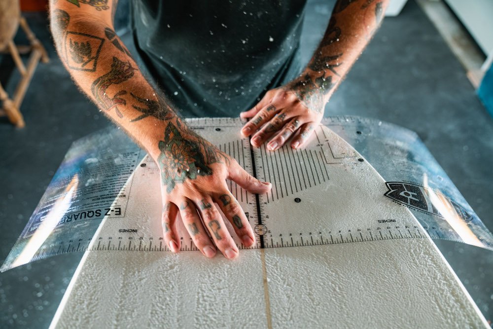 Tyler Locus surfboard shaping in Santa Cruz, CA