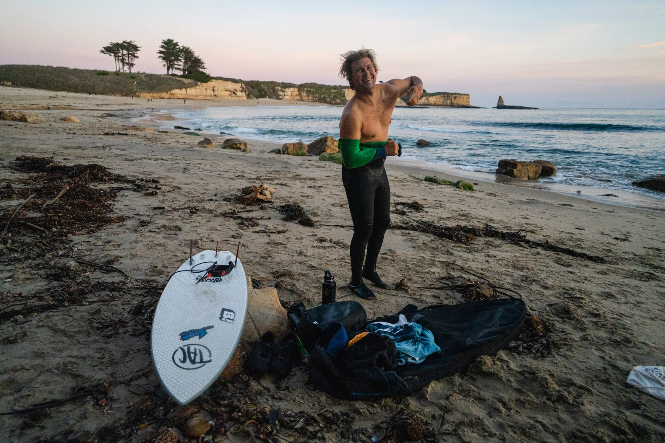  Surfing Four Mile with Austin Smith Ford in Santa Cruz, CA 