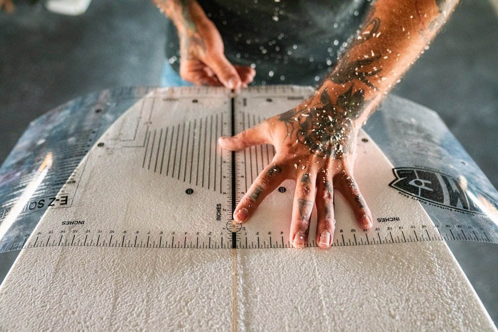 Tyler Locus surfboard shaping in Santa Cruz, CA