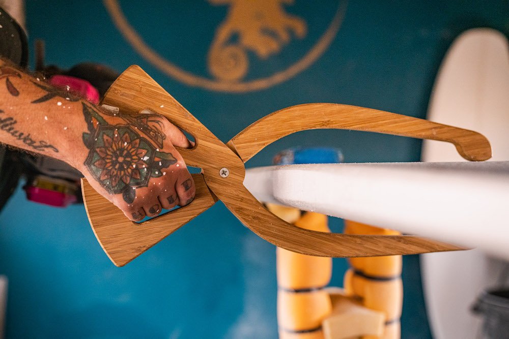 Tyler Locus surfboard shaping in Santa Cruz, CA