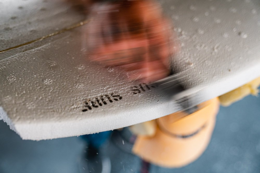 Tyler Locus surfboard shaping in Santa Cruz, CA