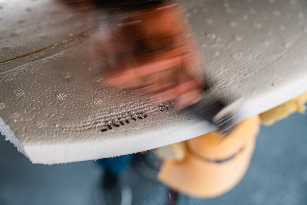 Tyler Locus surfboard shaping in Santa Cruz, CA
