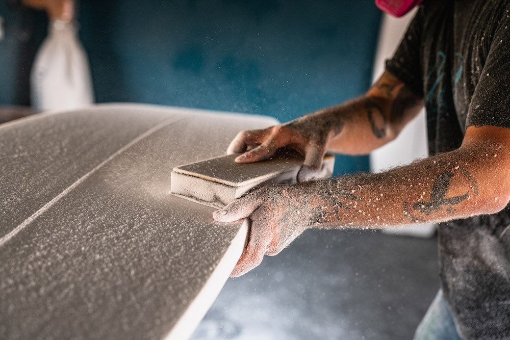 Tyler Locus surfboard shaping in Santa Cruz, CA