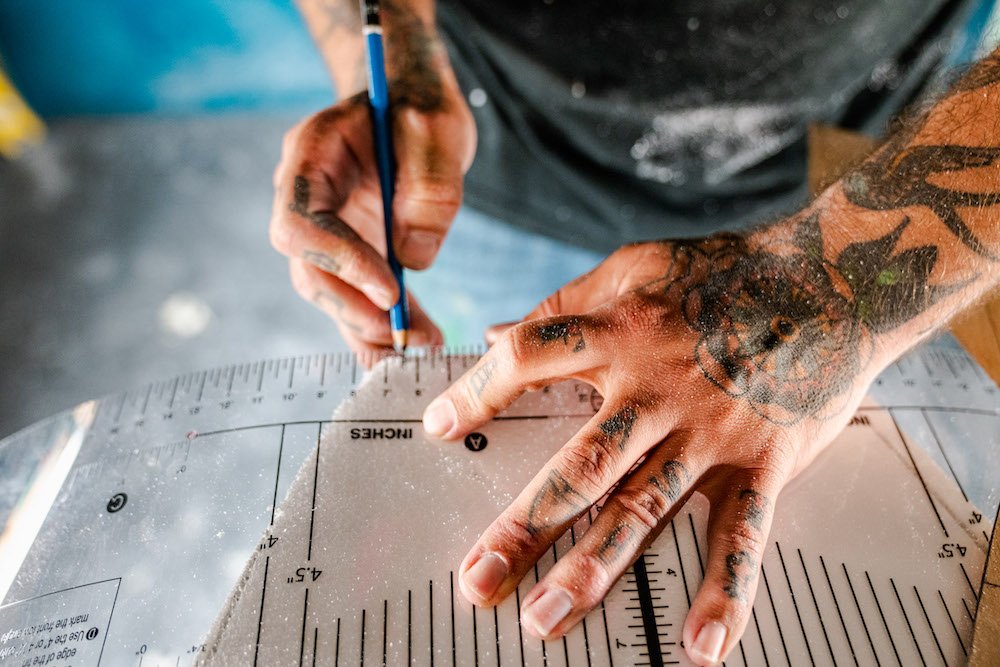 Tyler Locus surfboard shaping in Santa Cruz, CA