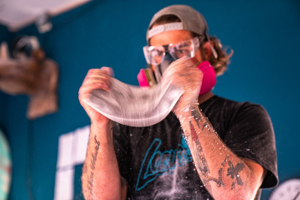 Tyler Locus surfboard shaping in Santa Cruz, CA