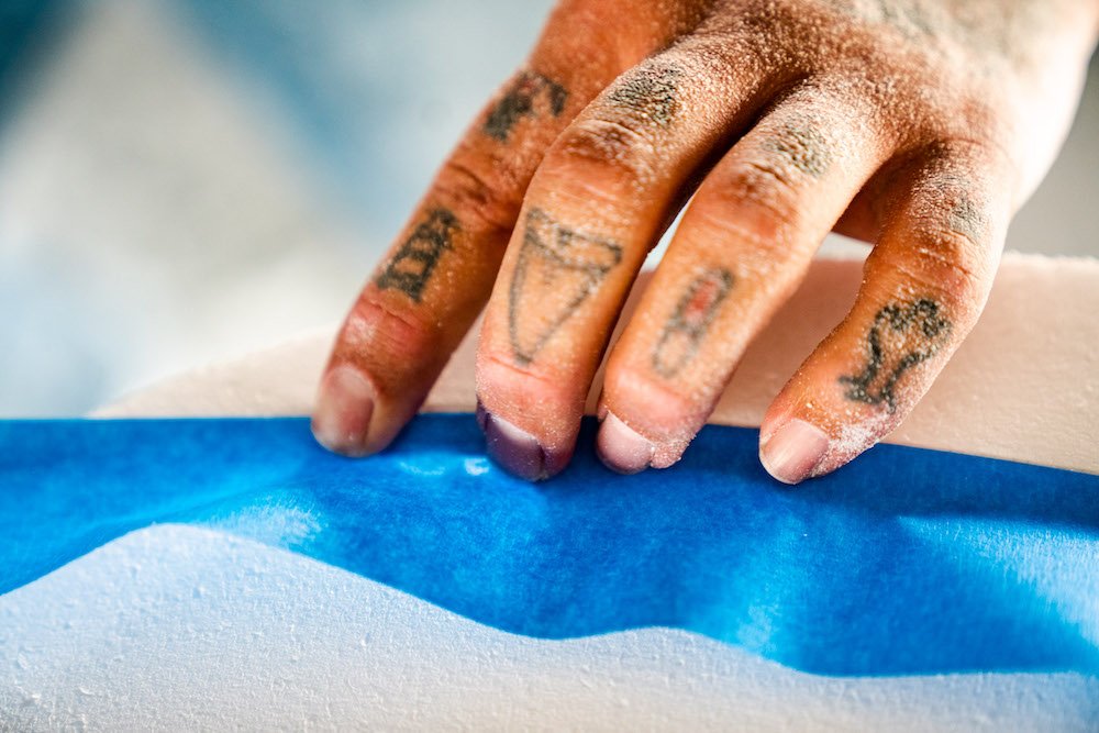 Tyler Locus surfboard shaping in Santa Cruz, CA