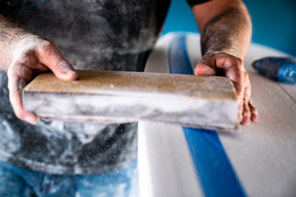 Tyler Locus surfboard shaping in Santa Cruz, CA