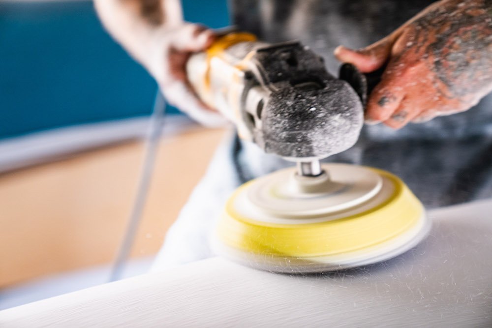 Tyler Locus surfboard shaping in Santa Cruz, CA