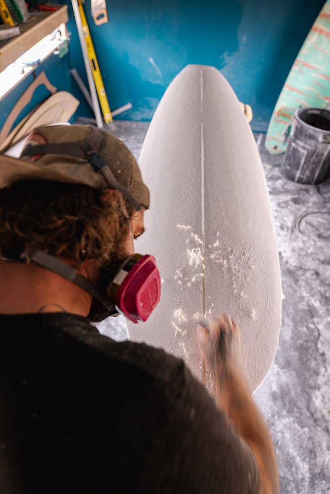 Tyler Locus surfboard shaping in Santa Cruz, CA