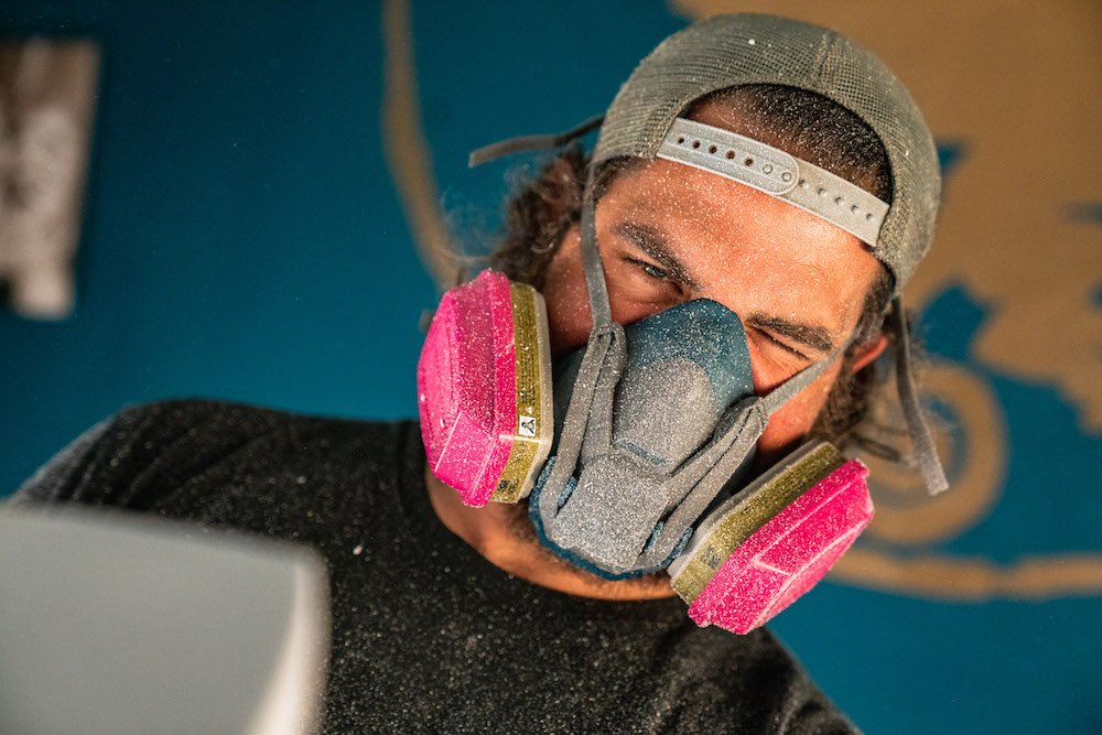 Tyler Locus surfboard shaping in Santa Cruz, CA