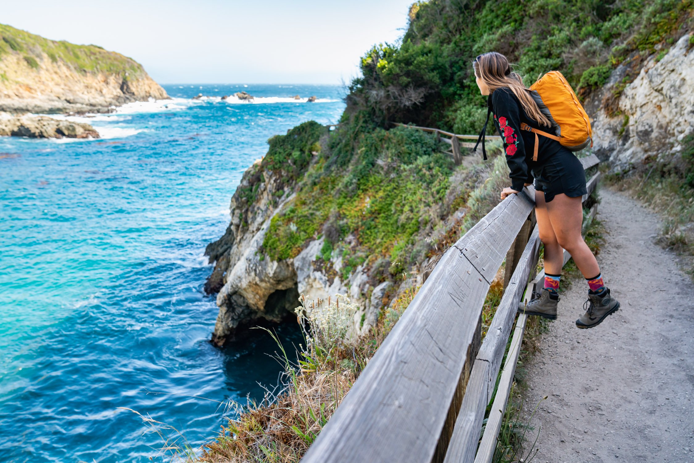 Hiking in Big Sur, CA with Caitlyn, Kat, Hektor
