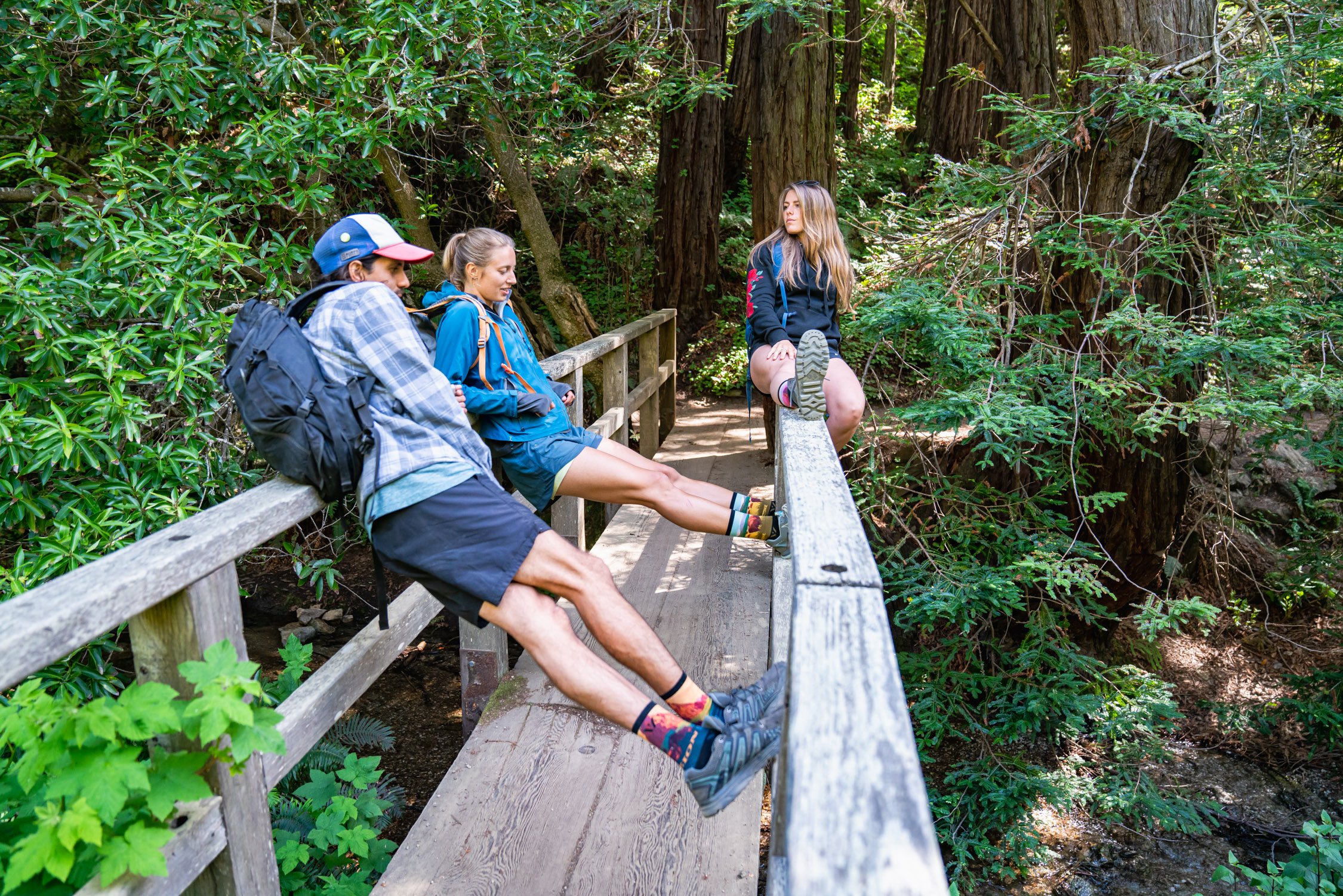Hiking in Big Sur, CA with Caitlyn, Kat, Hektor