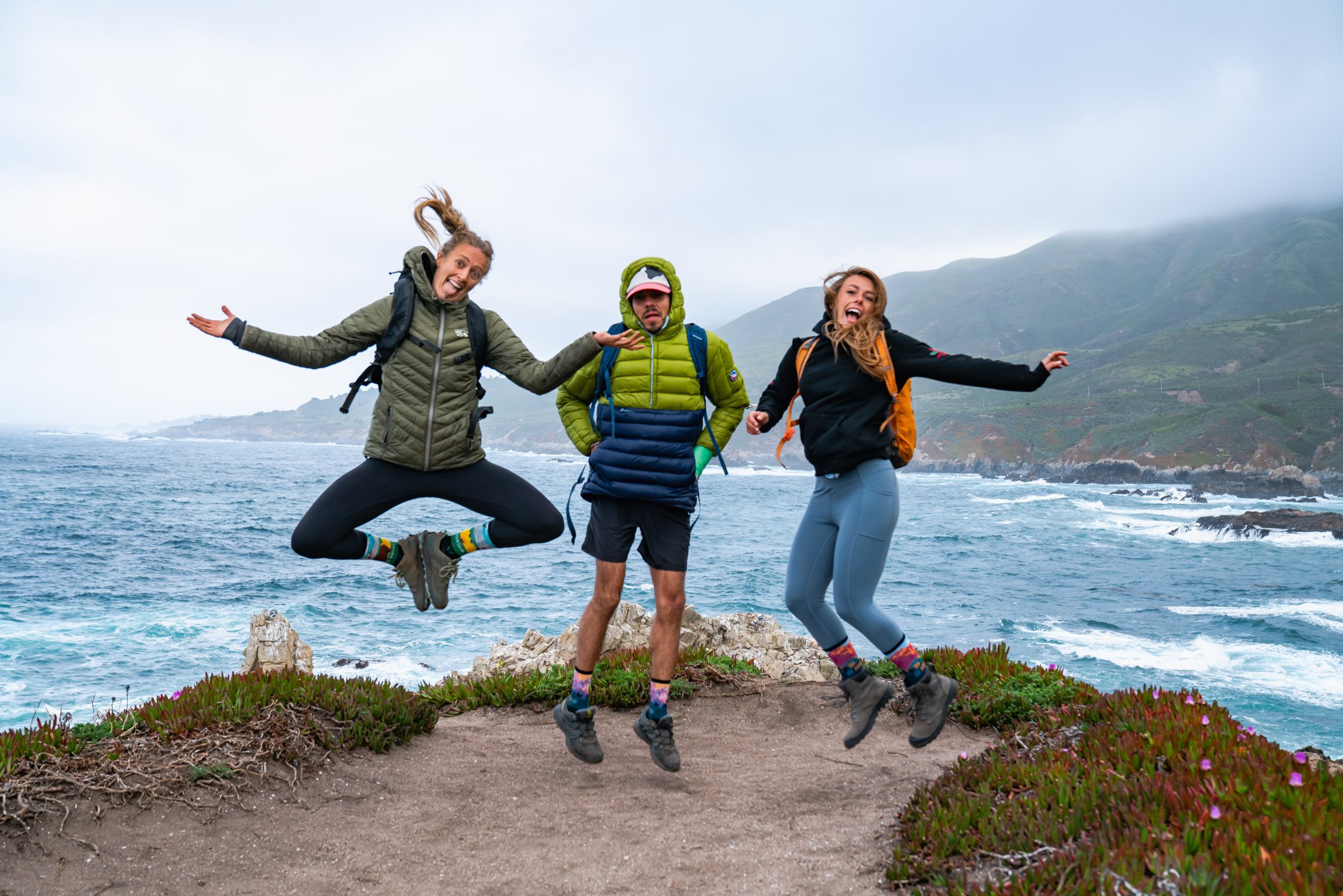 Hiking in Big Sur, CA with Caitlyn, Kat, Hektor