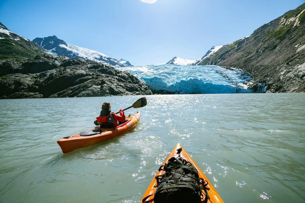  Kayaking on Portage Lake, Alaska 