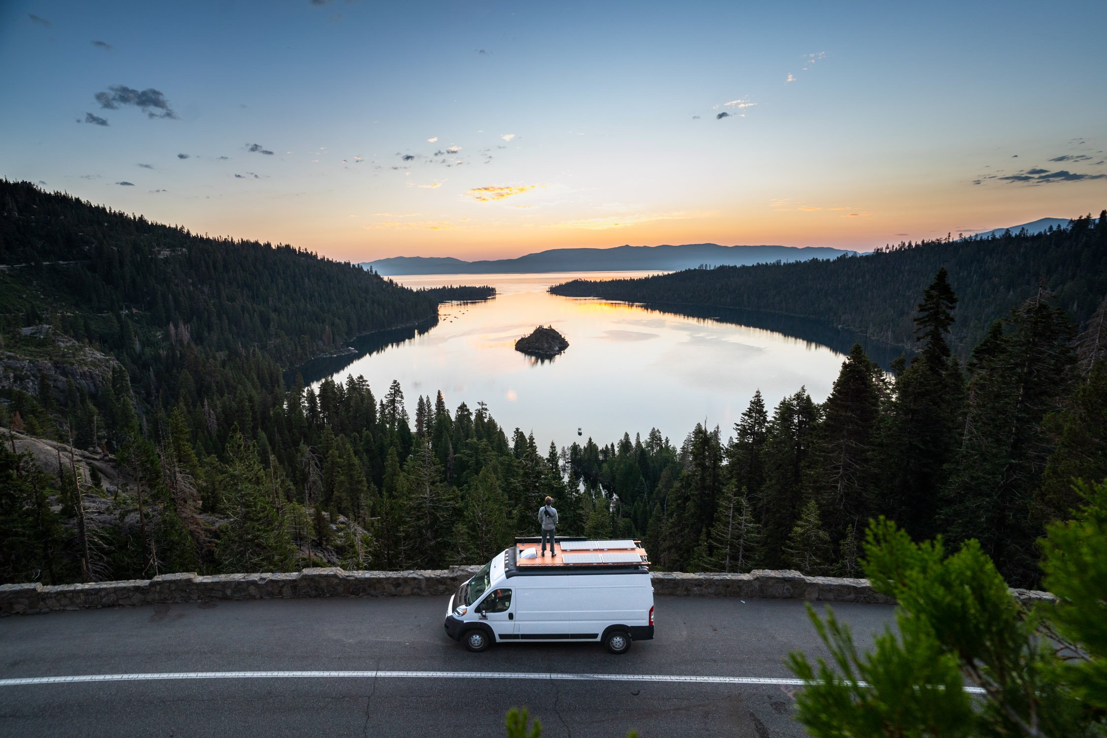Micheal Whalen exploring Lake Tahoe with Chums gear
