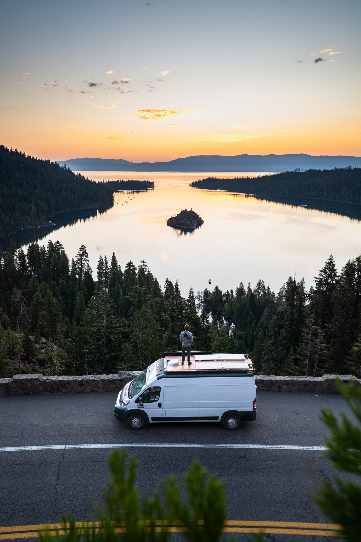Micheal Whalen exploring Lake Tahoe with Chums gear