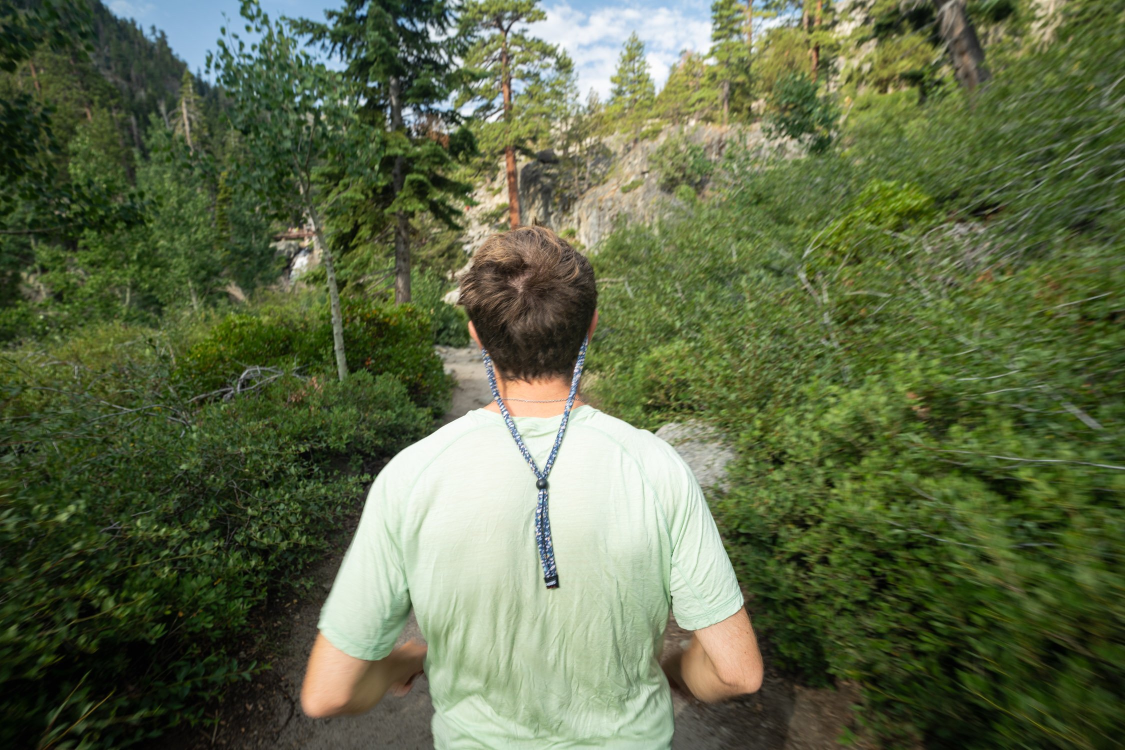 Micheal Whalen exploring Lake Tahoe with Chums gear
