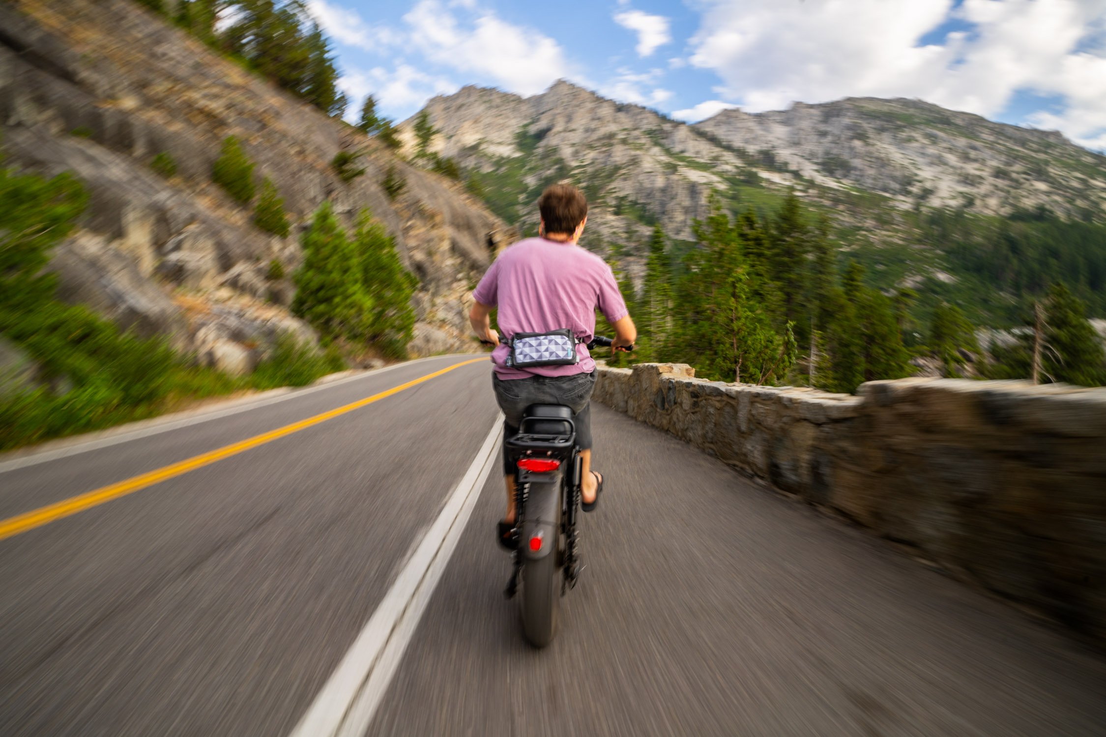 Micheal Whalen exploring Lake Tahoe with Chums gear