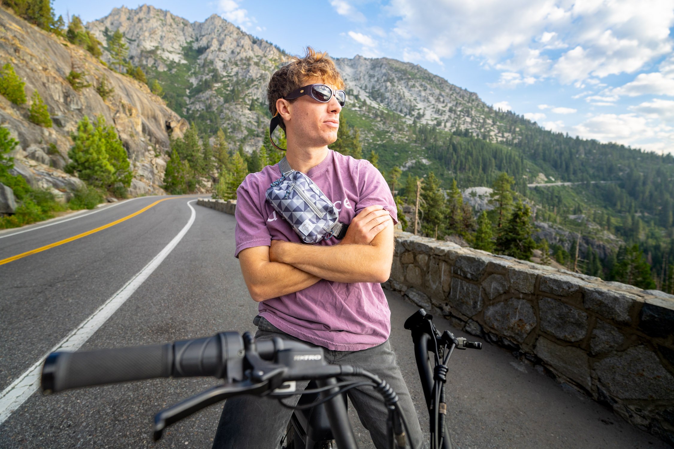 Micheal Whalen exploring Lake Tahoe with Chums gear
