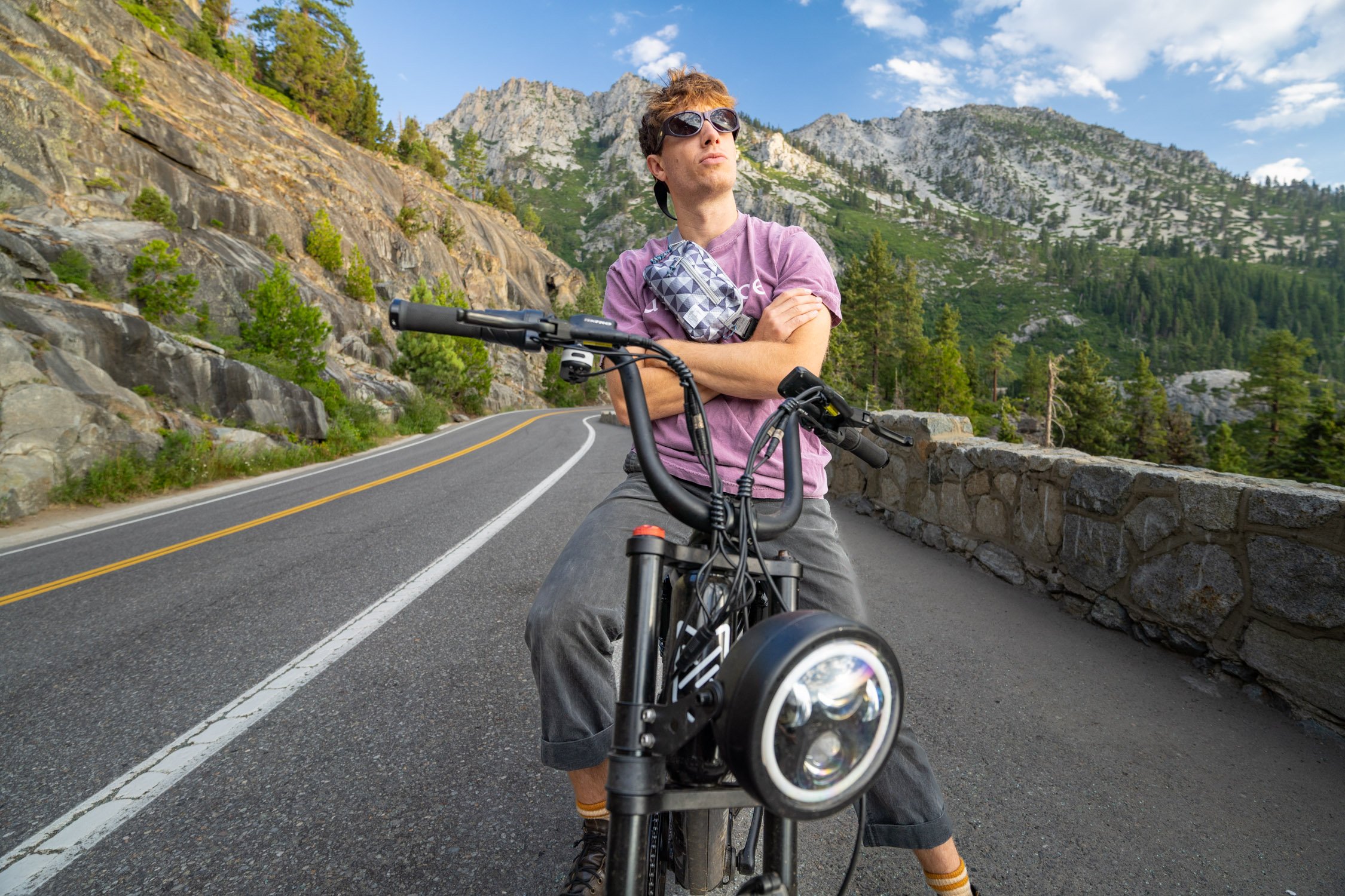 Micheal Whalen exploring Lake Tahoe with Chums gear
