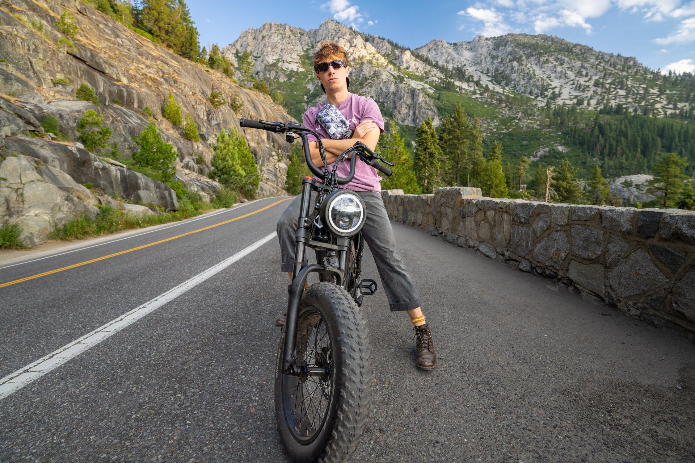 Micheal Whalen exploring Lake Tahoe with Chums gear
