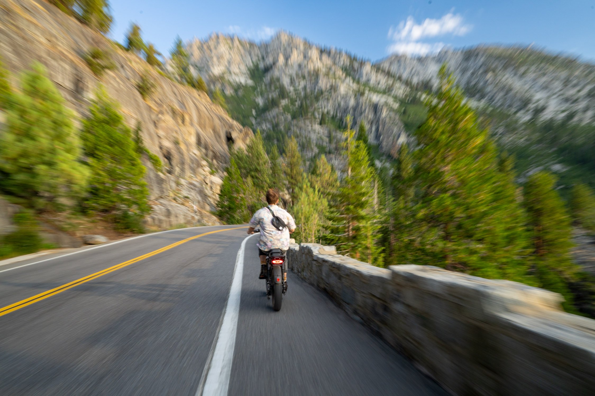 Micheal Whalen exploring Lake Tahoe with Chums gear