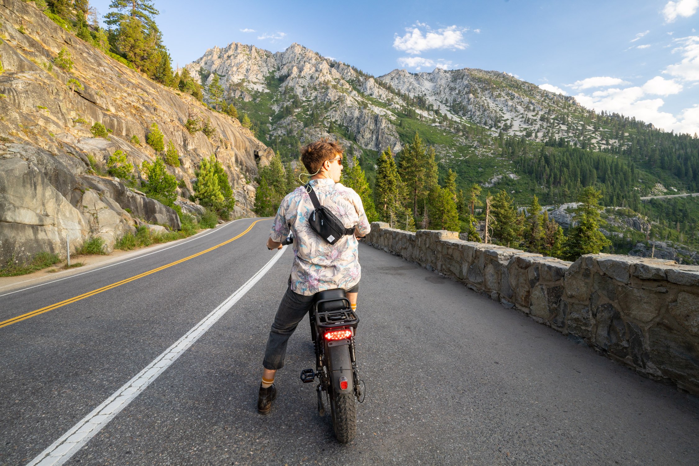 Micheal Whalen exploring Lake Tahoe with Chums gear