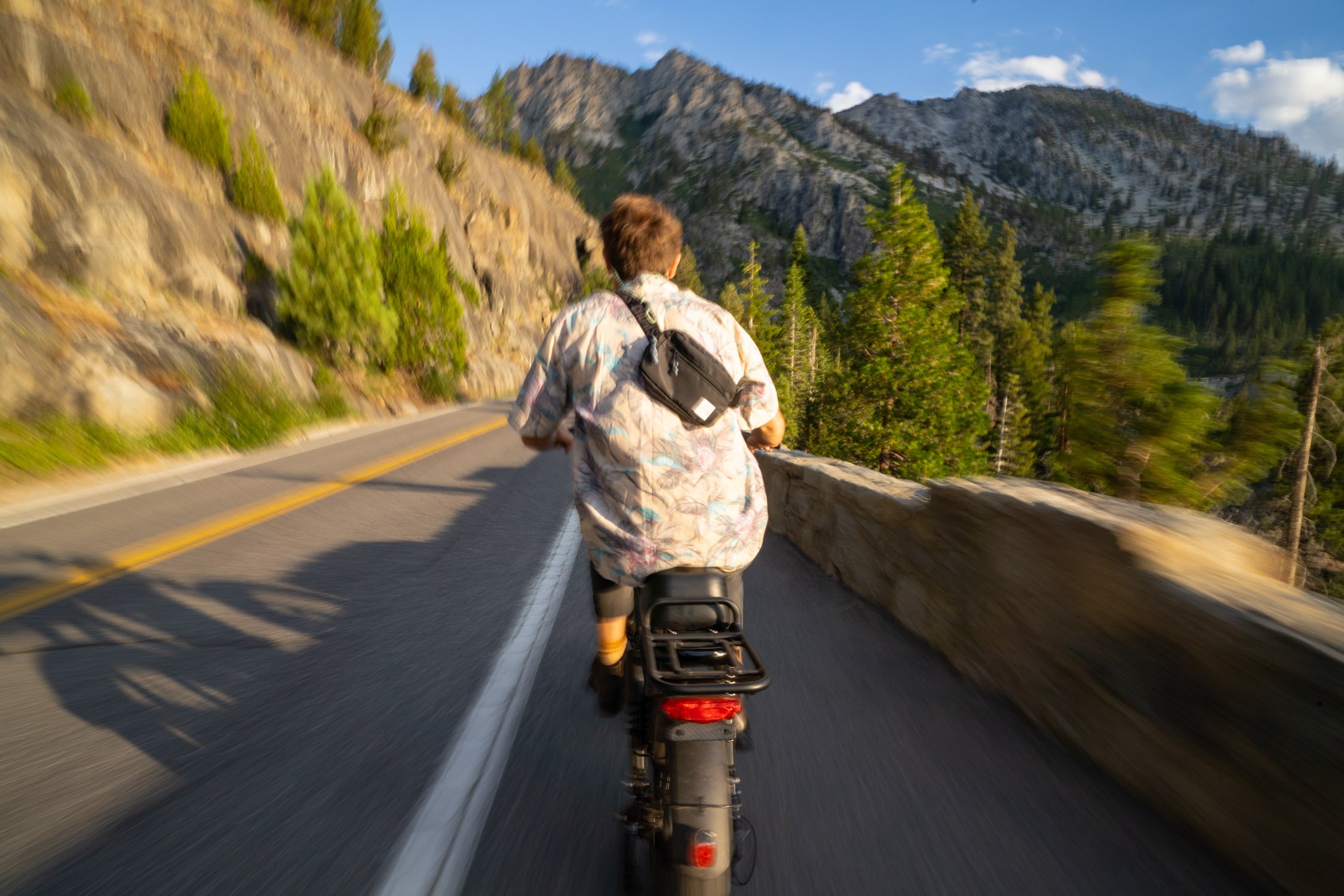 Micheal Whalen exploring Lake Tahoe with Chums gear