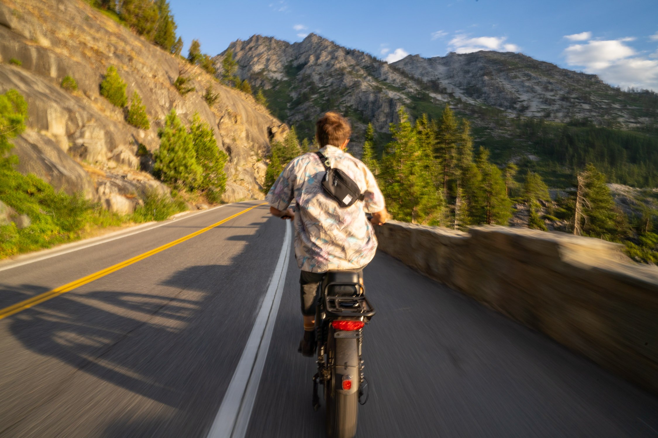 Micheal Whalen exploring Lake Tahoe with Chums gear