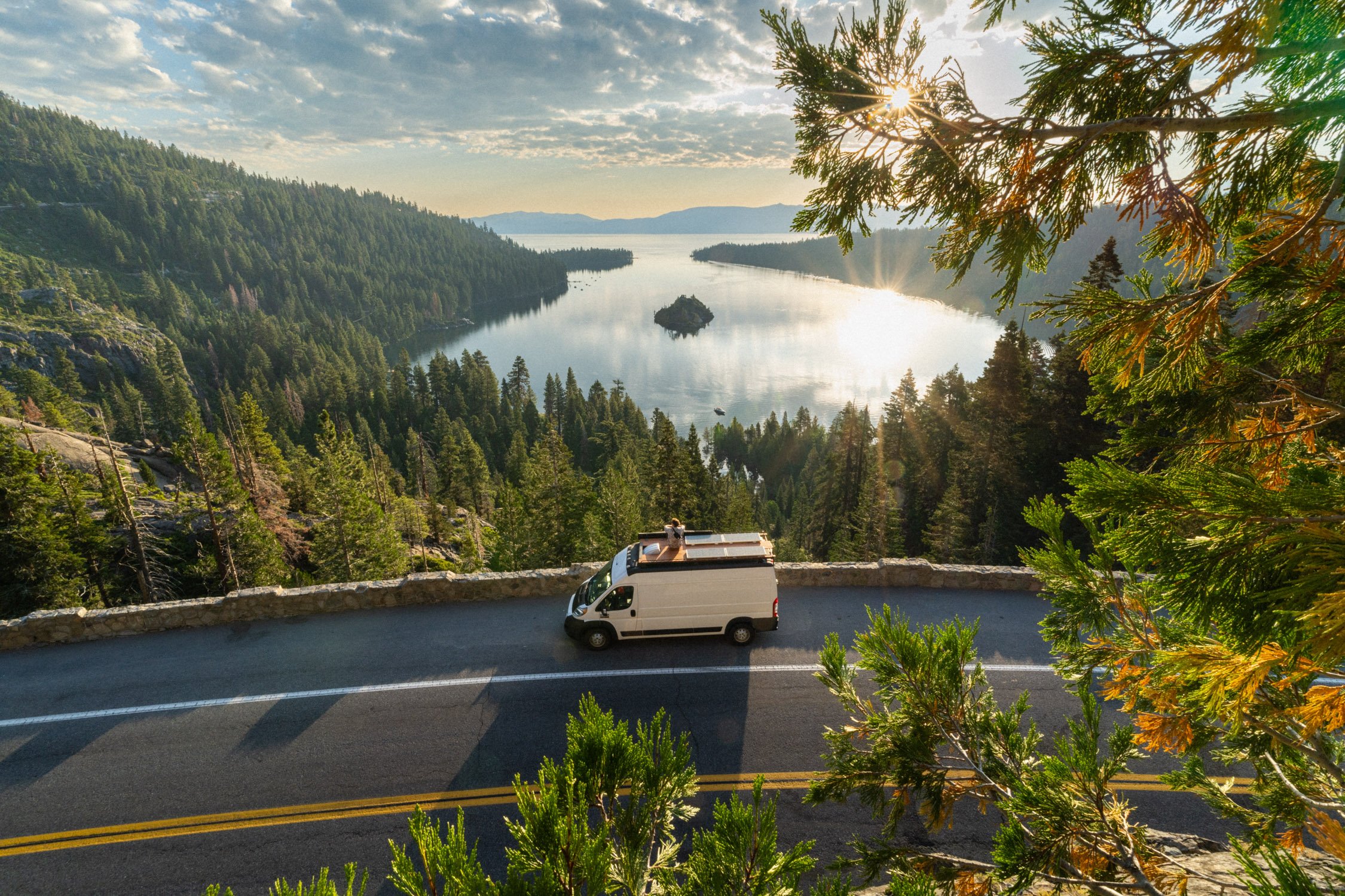 Micheal Whalen exploring Lake Tahoe with Chums gear