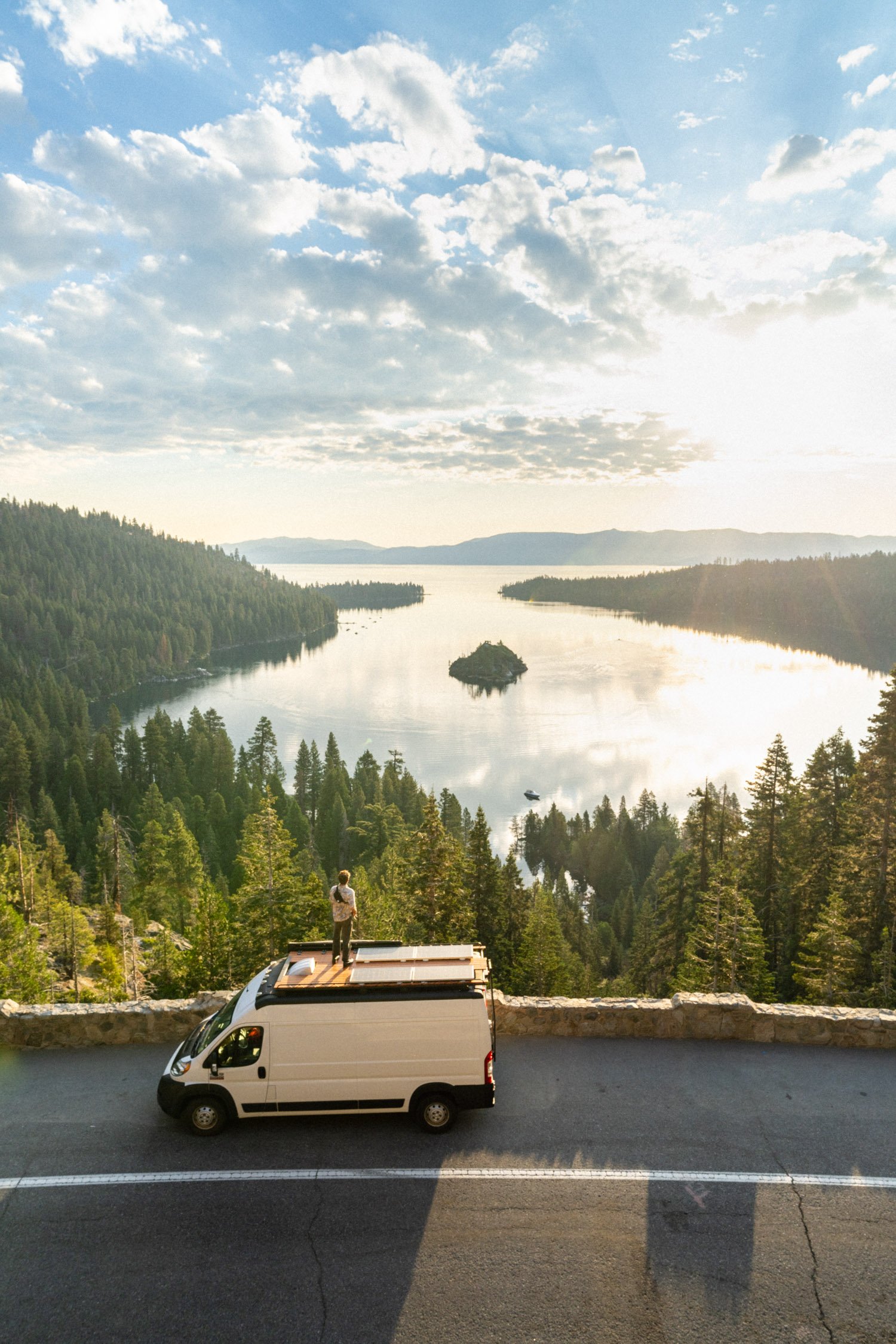 Micheal Whalen exploring Lake Tahoe with Chums gear