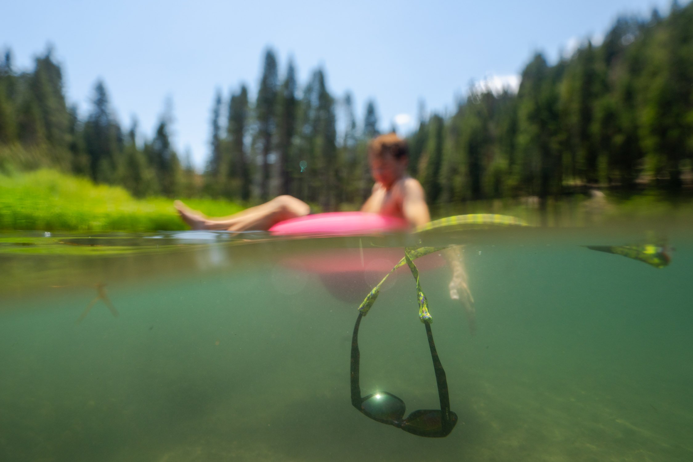 Micheal Whalen exploring Lake Tahoe with Chums gear