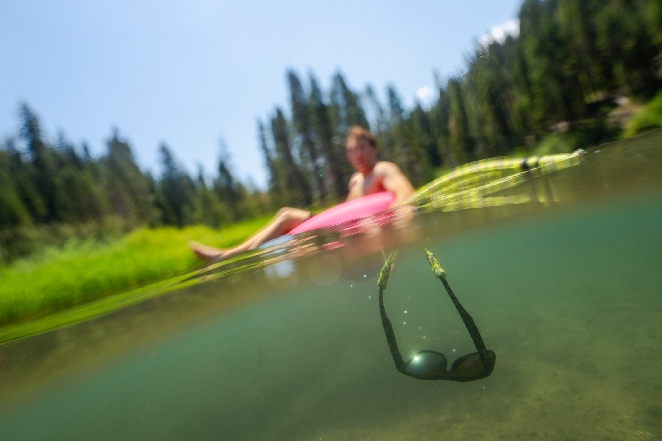Micheal Whalen exploring Lake Tahoe with Chums gear