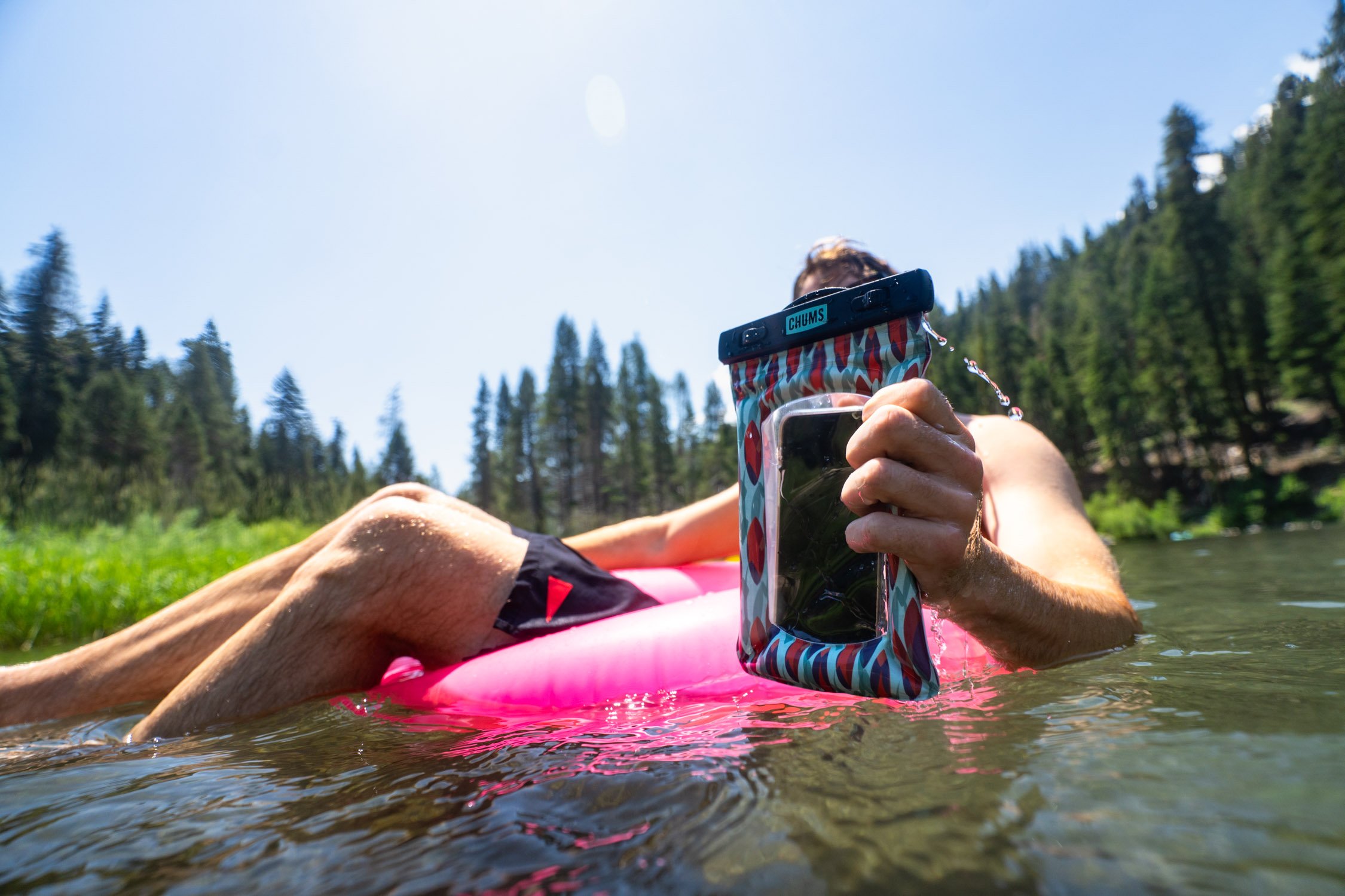 Micheal Whalen exploring Lake Tahoe with Chums gear