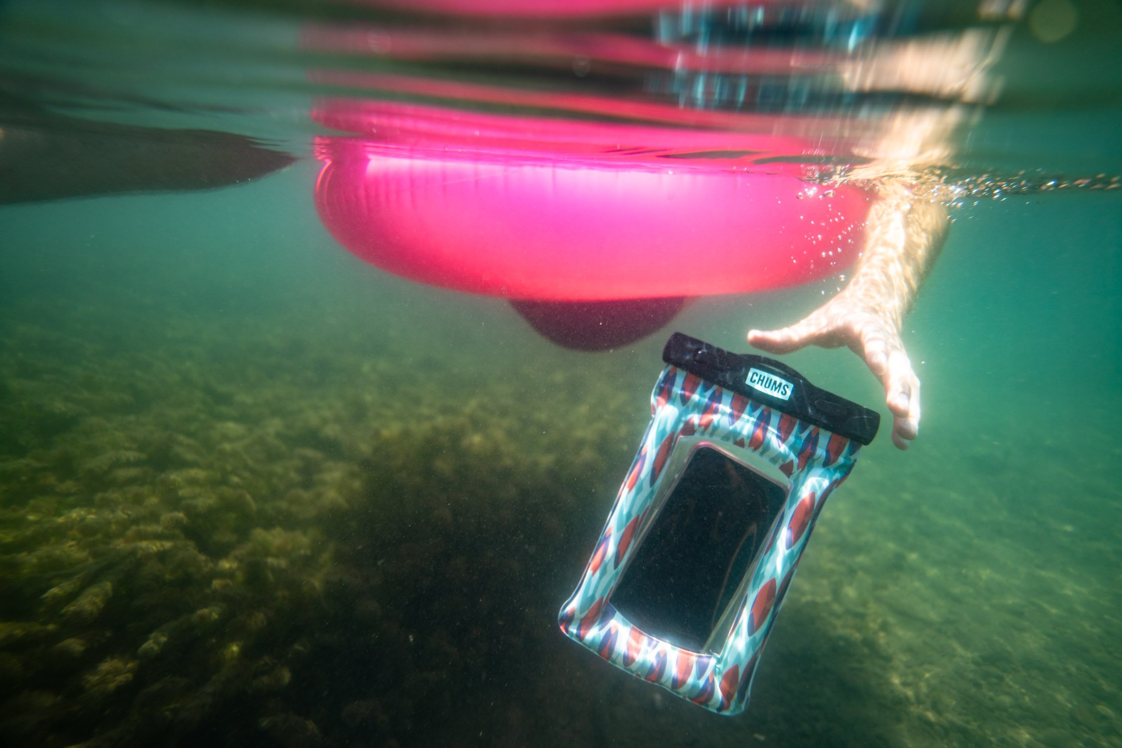 Micheal Whalen exploring Lake Tahoe with Chums gear