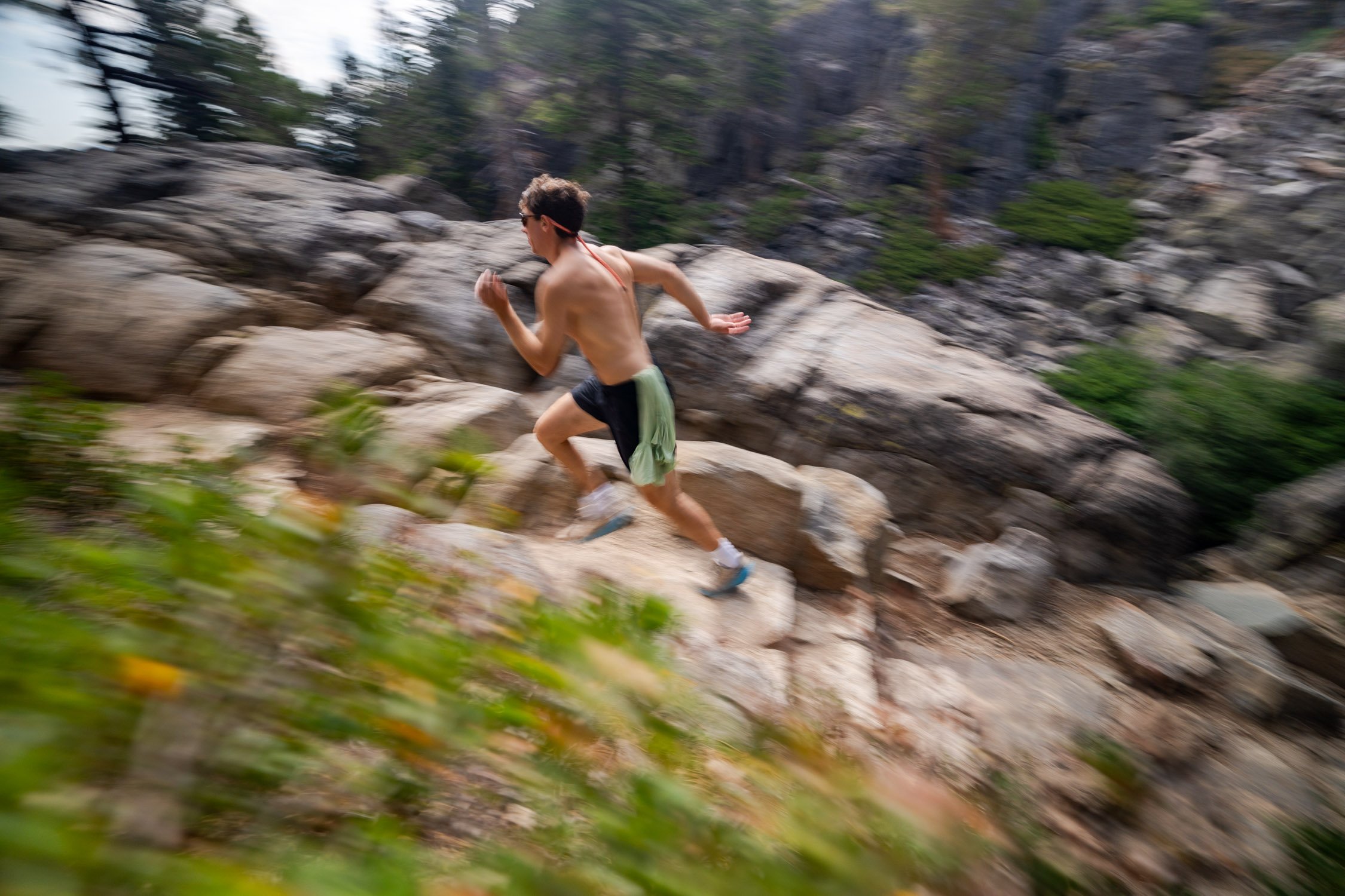 Micheal Whalen exploring Lake Tahoe with Chums gear