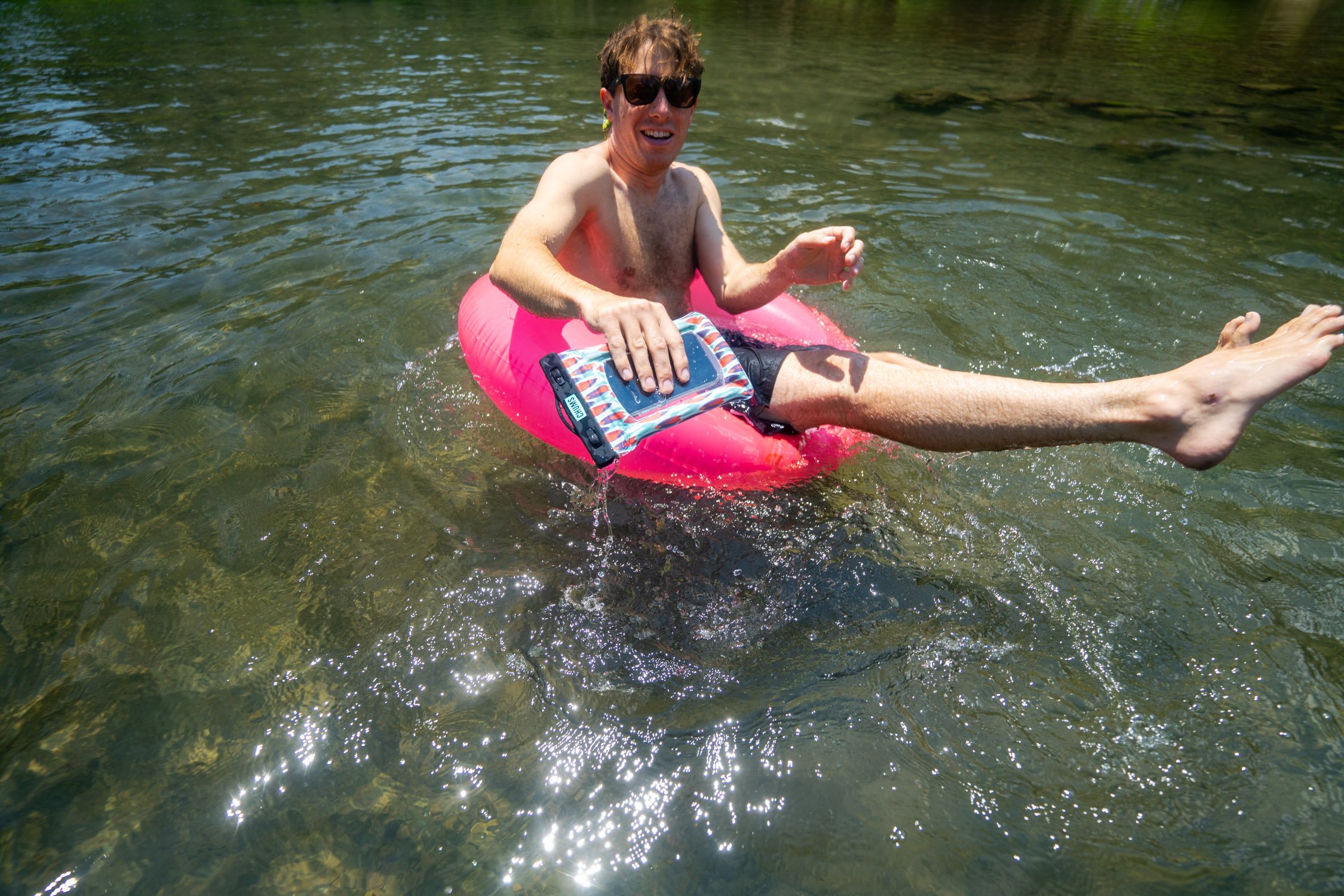 Micheal Whalen exploring Lake Tahoe with Chums gear