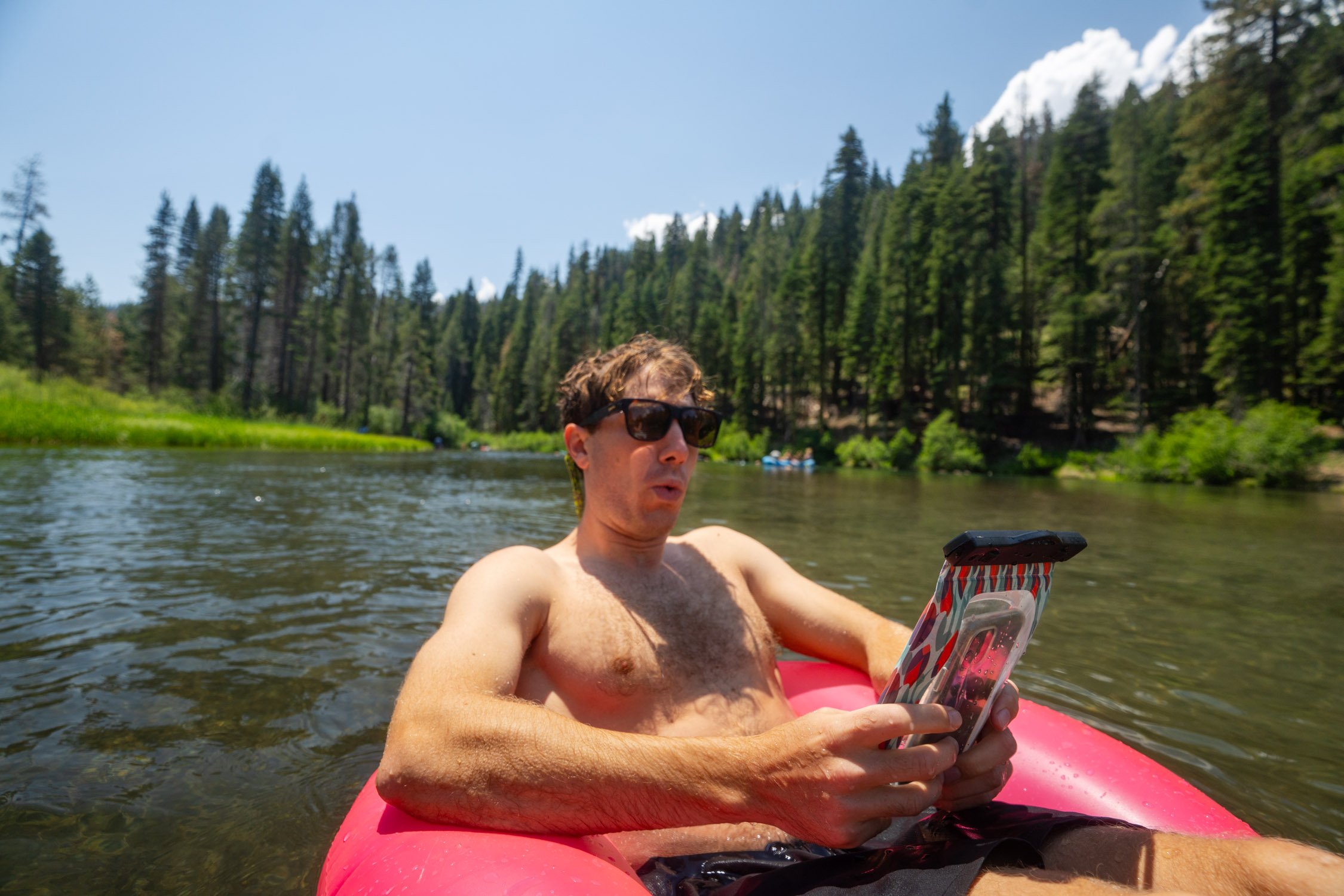 Micheal Whalen exploring Lake Tahoe with Chums gear