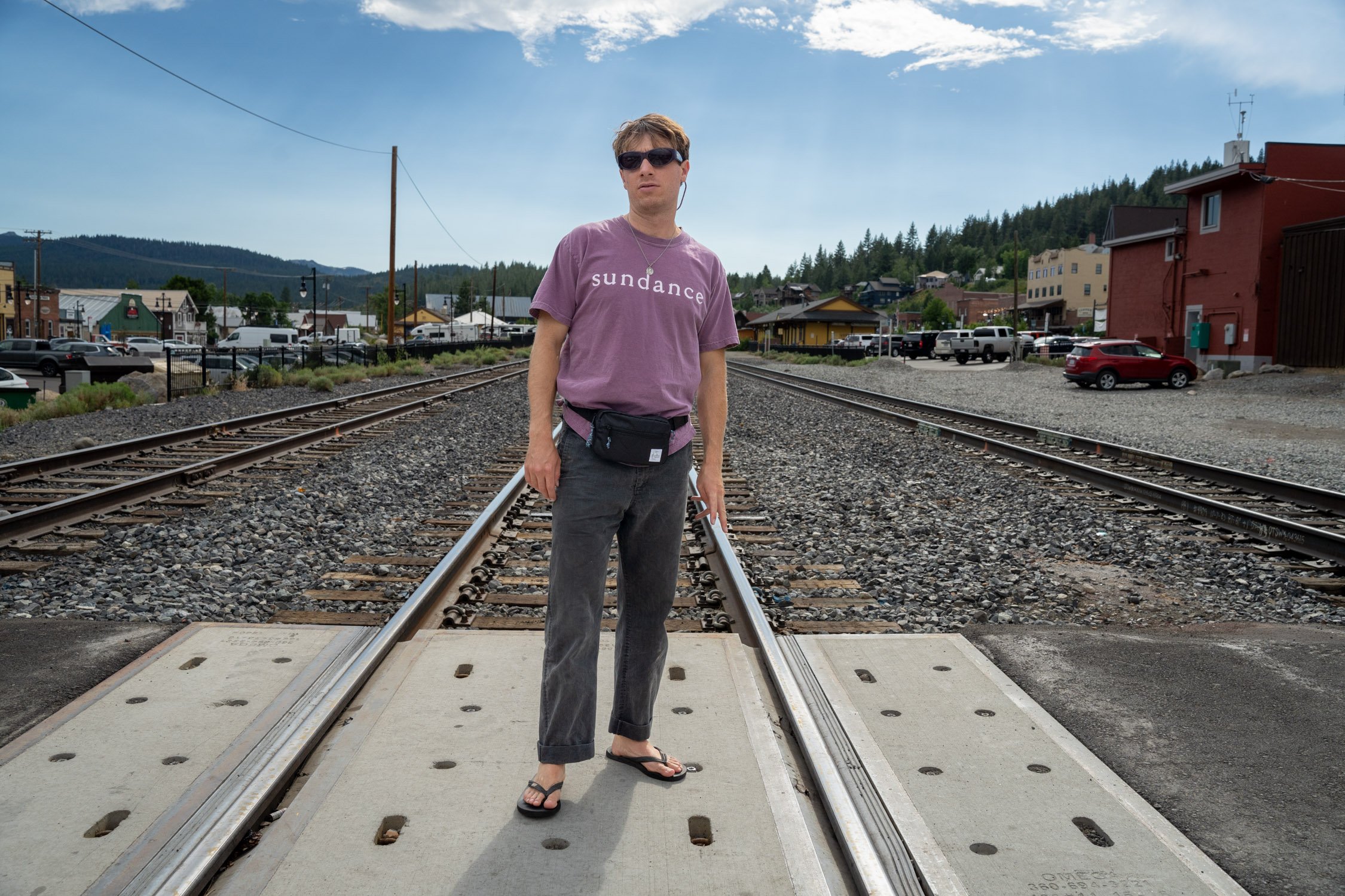 Micheal Whalen exploring Lake Tahoe with Chums gear