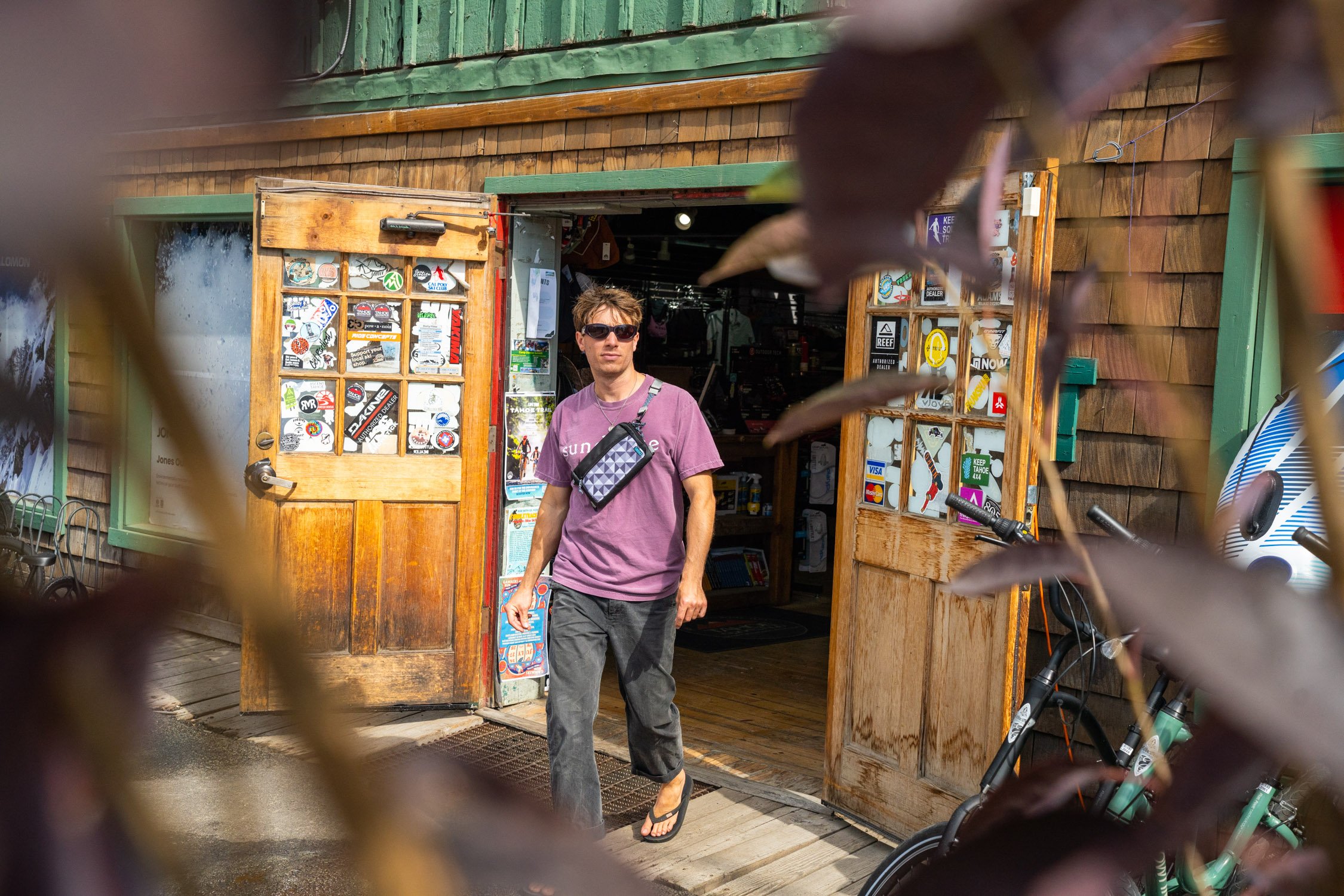 Micheal Whalen exploring Lake Tahoe with Chums gear