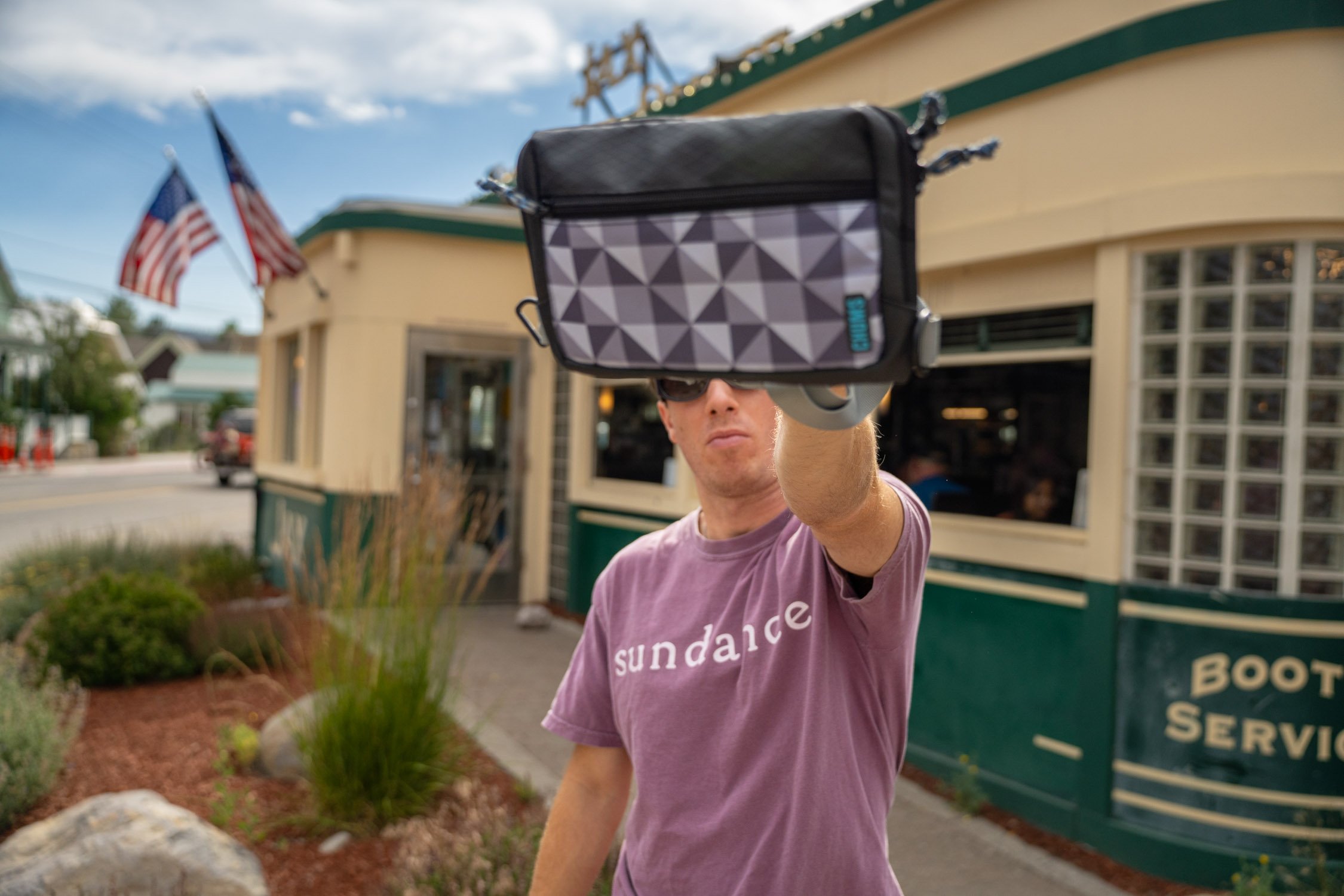 Micheal Whalen exploring Lake Tahoe with Chums gear