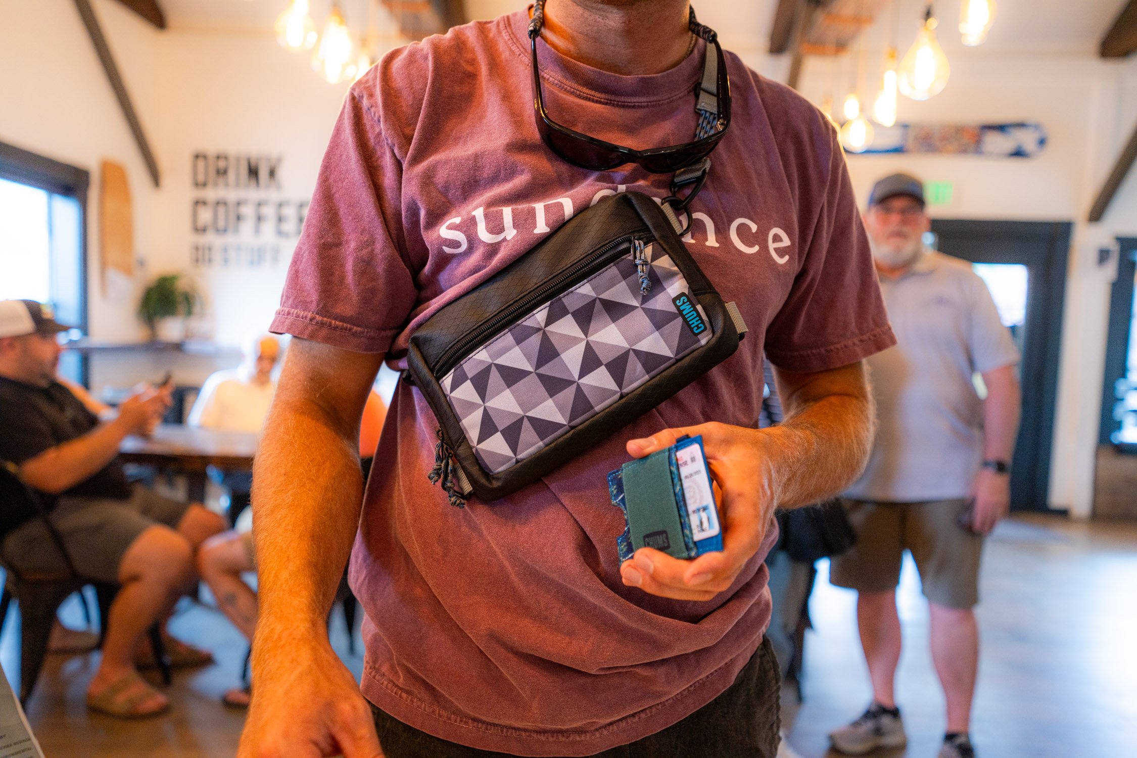 Micheal Whalen exploring Lake Tahoe with Chums gear