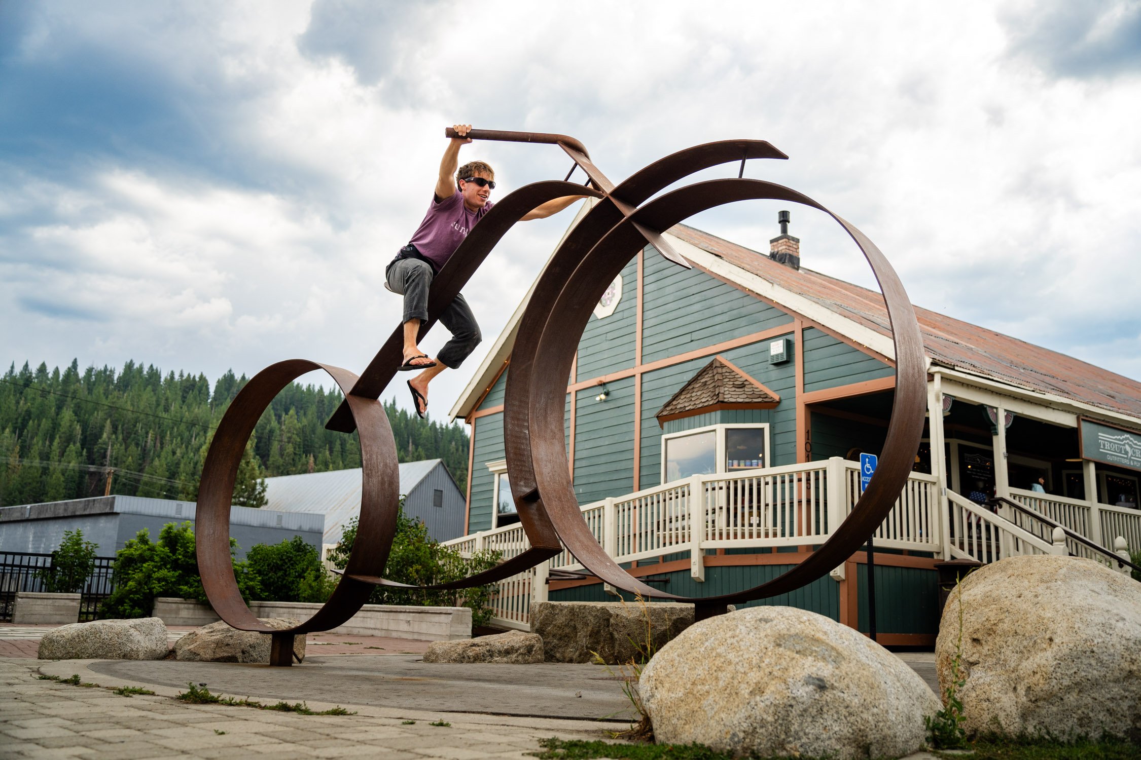 Micheal Whalen exploring Lake Tahoe with Chums gear